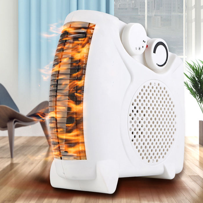 Stojanový ohrievač s ventilátorom 1500 W biely s termostatom