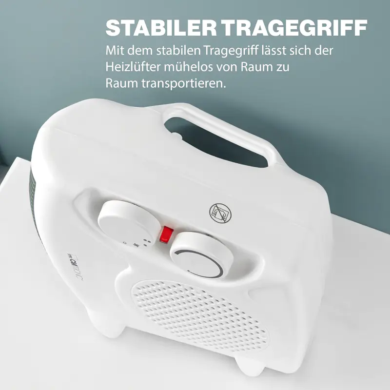Portable Home Fan Heater White