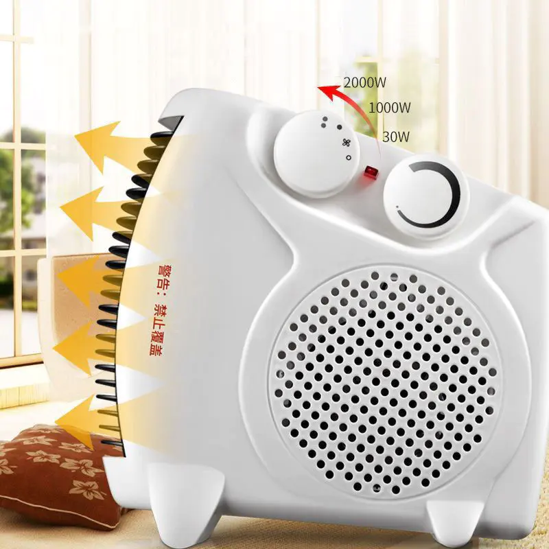 Portable Home Fan Heater White